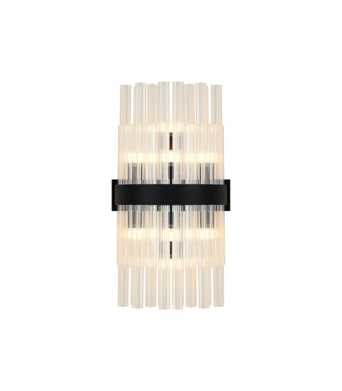 Lysander 8 Light G9 Wall Light Satin Black / Clear-1