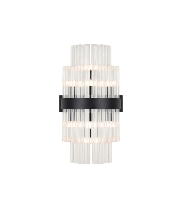 Lysander 8 Light G9 Wall Light Satin Black / Clear-5