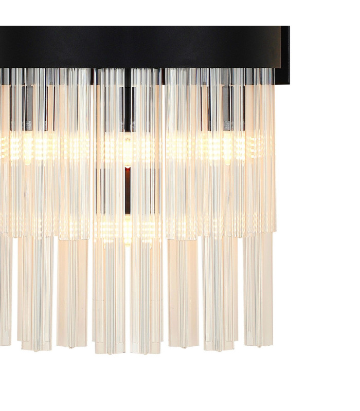 Lysander 8 Light G9 Wall Light Satin Black / Clear-6