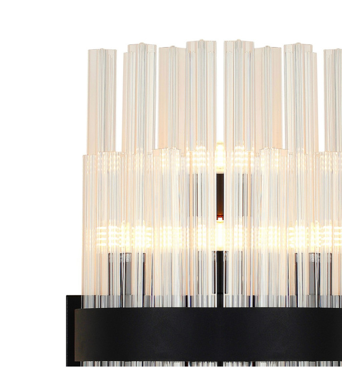 Lysander 8 Light G9 Wall Light Satin Black / Clear-7