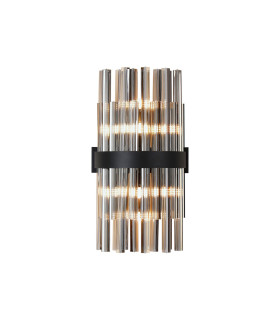 Lysander 8 Light G9 Wall Light Satin Black / Smoke-1