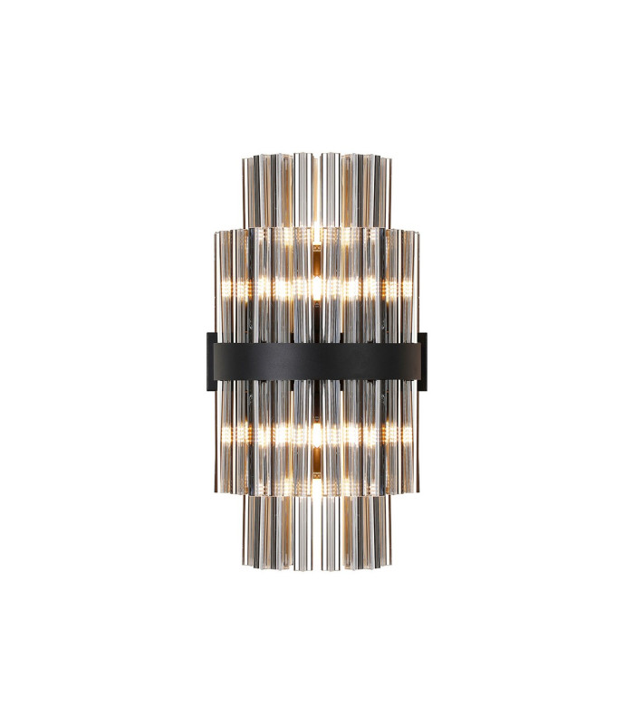 Lysander 8 Light G9 Wall Light Satin Black / Smoke-5