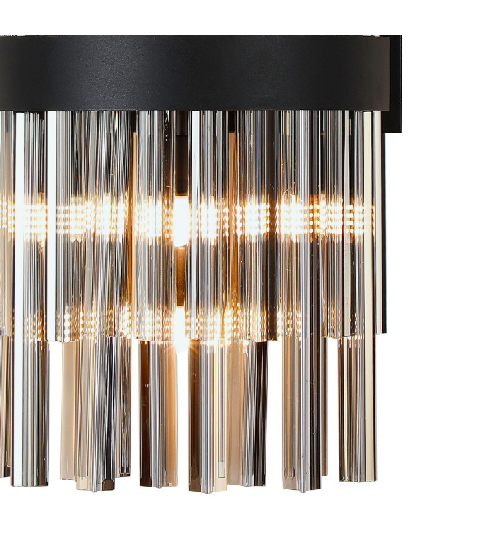 Lysander 8 Light G9 Wall Light Satin Black / Smoke-6