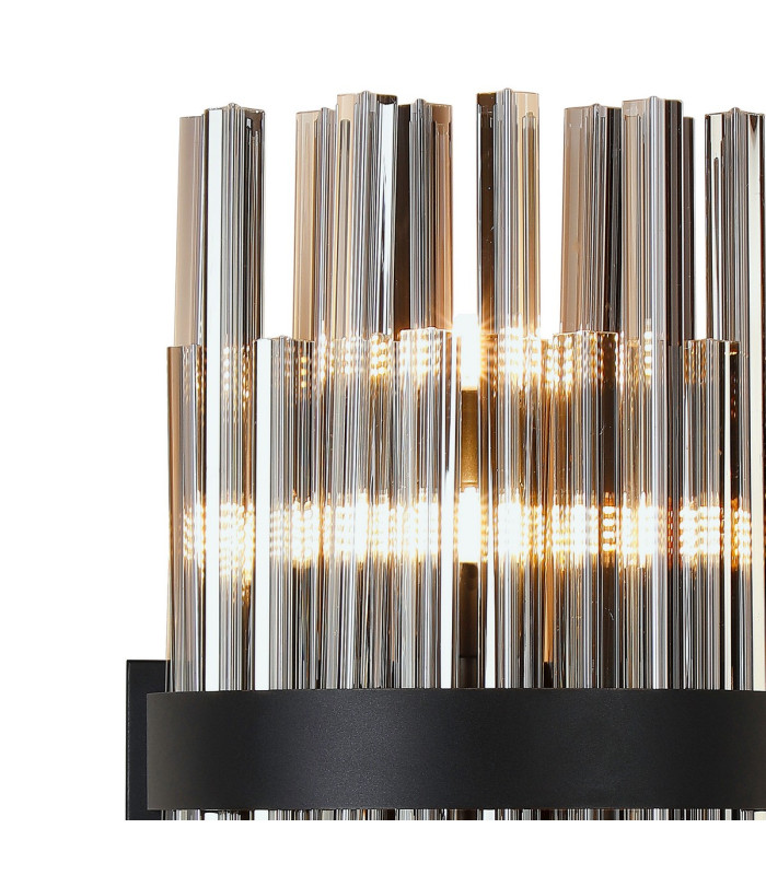 Lysander 8 Light G9 Wall Light Satin Black / Smoke-7