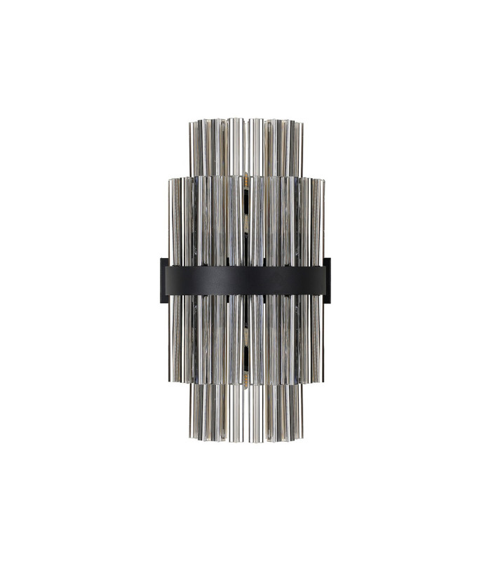 Lysander 8 Light G9 Wall Light Satin Black / Smoke-8