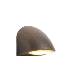 Lodi Wall Lamp 1 x GU10 IP54 Black/Brushed Gold/Opal -1