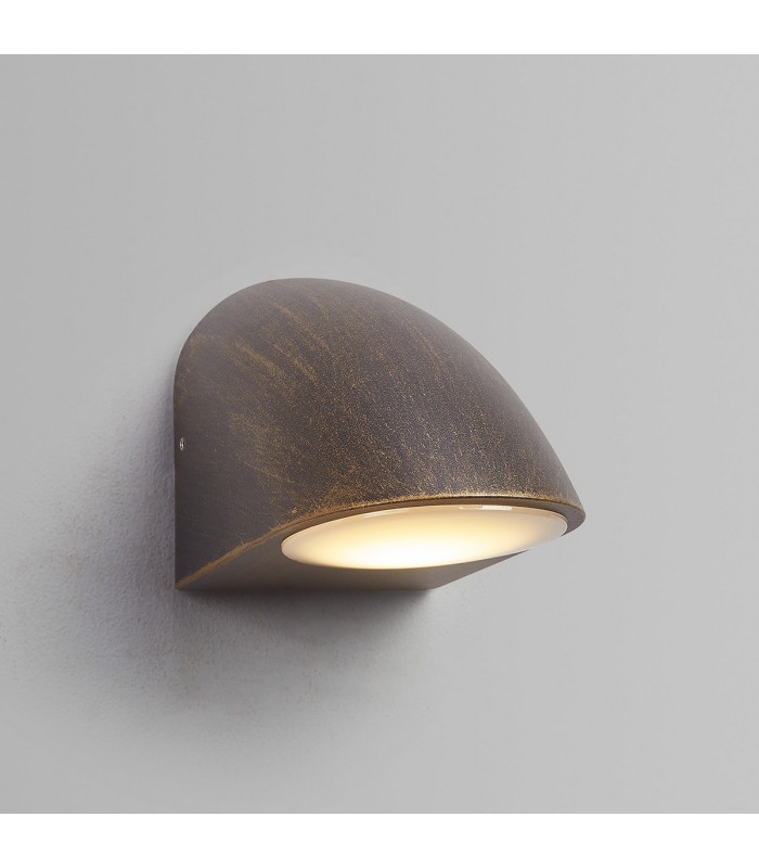 Lodi Wall Lamp 1 x GU10 IP54 Black/Brushed Gold/Opal -3