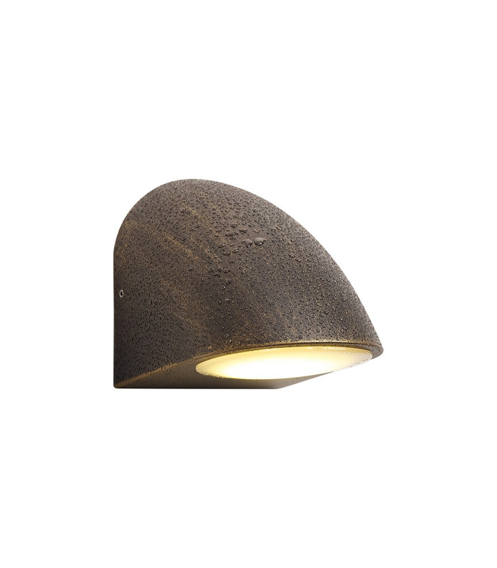 Lodi Wall Lamp 1 x GU10 IP54 Black/Brushed Gold/Opal -5