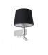 LED Black Wall Lamp With Reader 2700K, E27 - 1