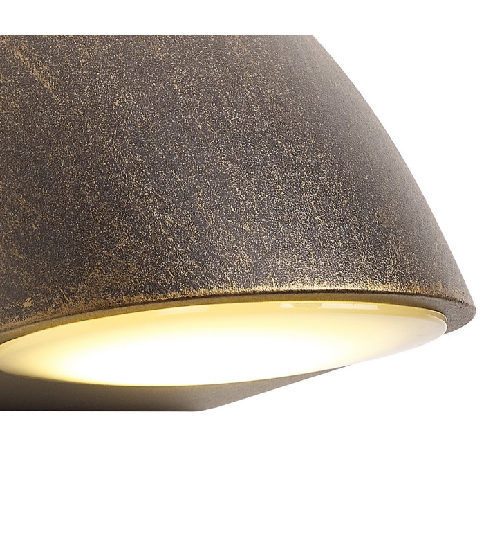 Lodi Wall Lamp 1 x GU10 IP54 Black/Brushed Gold/Opal -6