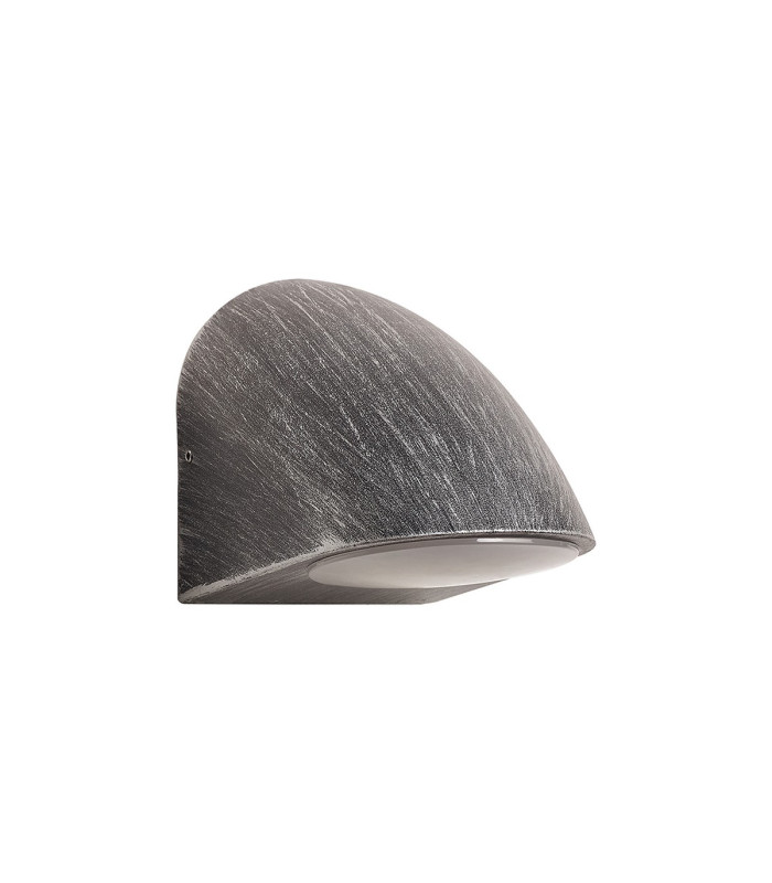 Lodi Wall Lamp 1 x GU10 IP54 Black/Brushed Silver/Opal -6
