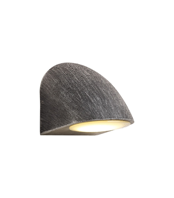 Lodi Wall Lamp 1 x GU10 IP54 Black/Brushed Silver/Opal -7