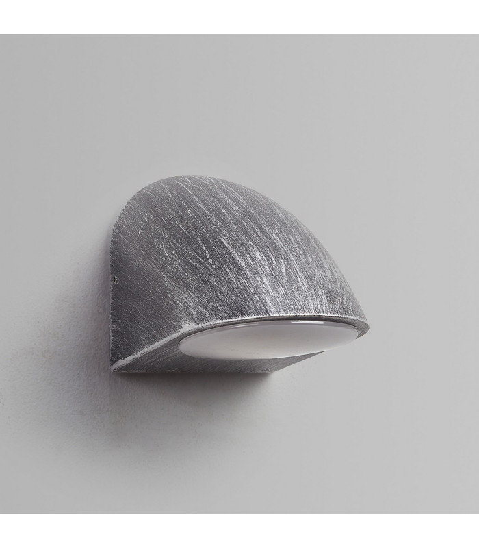Lodi Wall Lamp 1 x GU10 IP54 Black/Brushed Silver/Opal -12