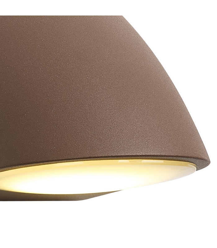 Lodi Wall Lamp 1 x GU10 IP54 Dark Brown/Opal -6