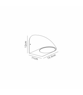 Lodi Wall Lamp 1 x GU10 IP54 Dark Grey/Opal -2