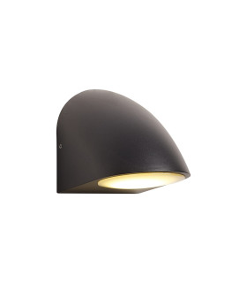Lodi Wall Lamp 1 x GU10 IP54 Matt Black/Opal -1