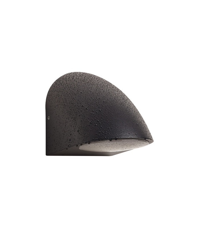 Lodi Wall Lamp 1 x GU10 IP54 Matt Black/Opal -9