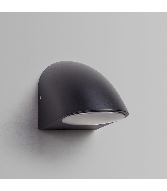 Lodi Wall Lamp 1 x GU10 IP54 Matt Black/Opal -10