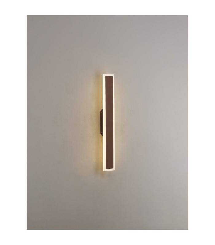 Marlow 60cm Rectangle Wall Lamp 1 x 17W LED 3000K 1654lm IP65 Dark Brown -11