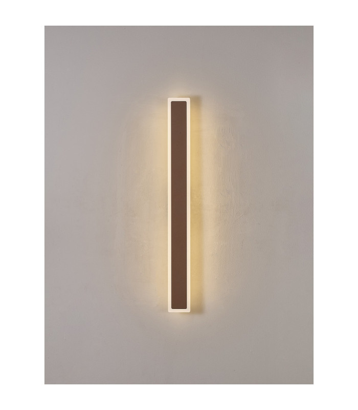 Marlow 80cm Rectangle Wall Lamp 1 x 19W LED 3000K 2182lm IP65 Dark Brown -3