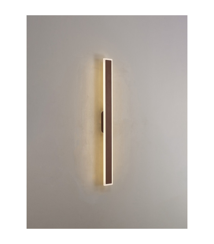 Marlow 80cm Rectangle Wall Lamp 1 x 19W LED 3000K 2182lm IP65 Dark Brown -11