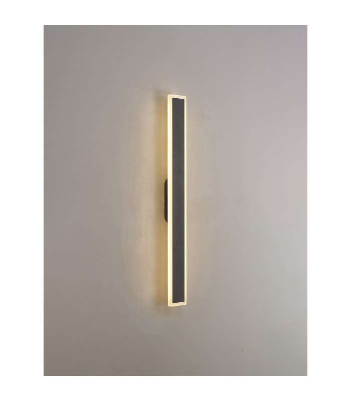 Marlow 80cm Rectangle Wall Lamp 1 x 19W LED 3000K 2182lm IP65 Dark Grey -11