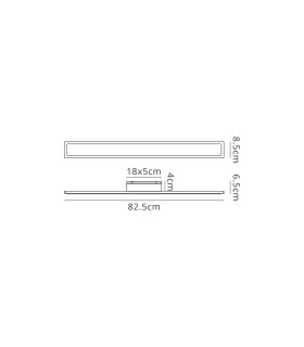Marlow 80cm Rectangle Wall Lamp 1 x 19W LED 3000K 2182lm IP65 Sand White -2