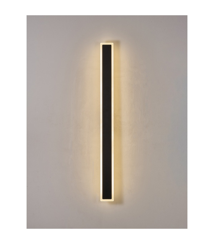 Marlow 1m Rectangle Wall Lamp 1 x 22W LED 3000K 2066lm IP65 Black -3