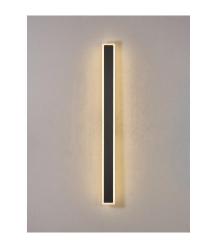 Marlow 1m Rectangle Wall Lamp 1 x 22W LED 3000K 2066lm IP65 Dark Grey -3