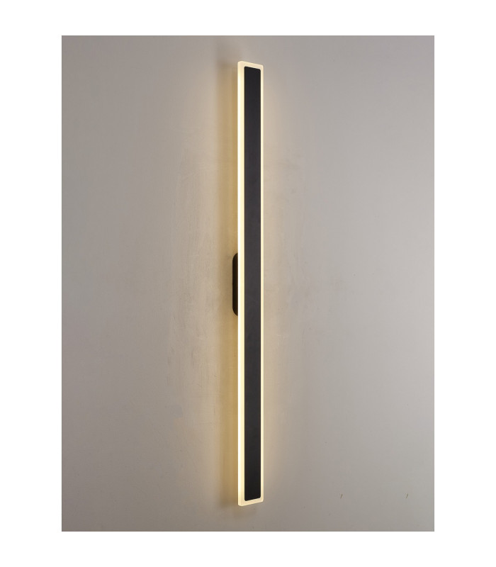 Marlow 1.2m Rectangle Wall Lamp 1 x 28W LED 3000K 2580lm IP65 Black -13