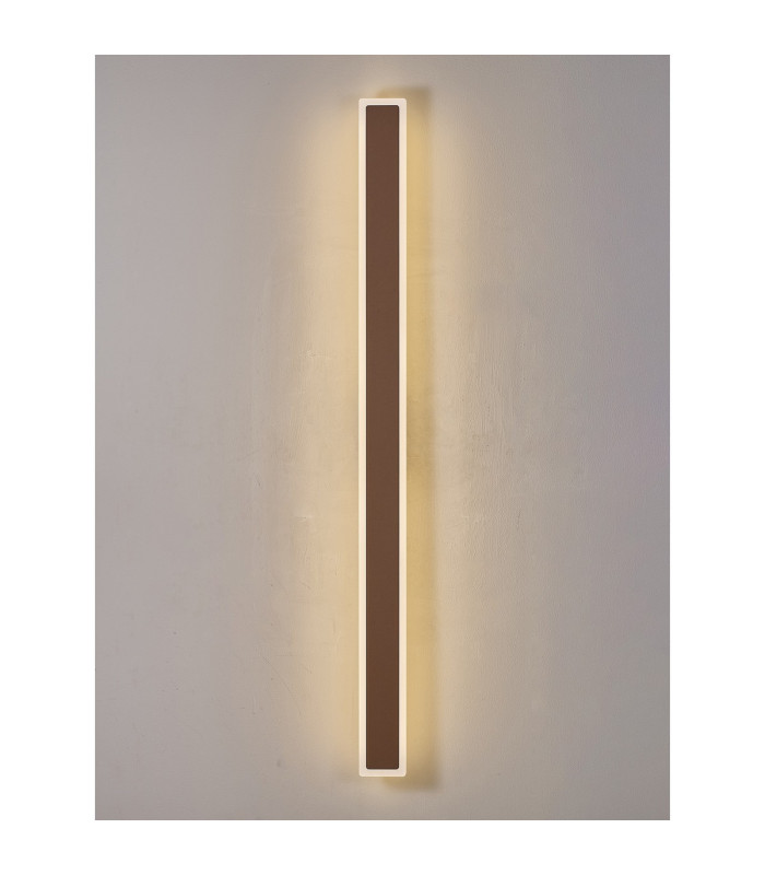 Marlow 1.2m Rectangle Wall Lamp 1 x 28W LED 3000K 2580lm IP65 Dark Brown -3