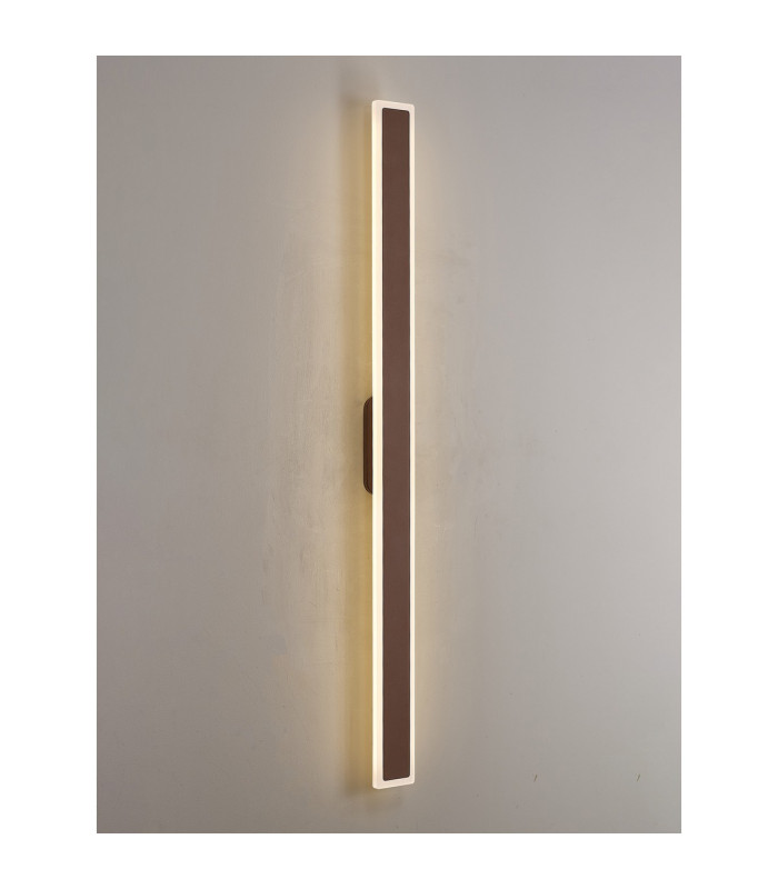Marlow 1.2m Rectangle Wall Lamp 1 x 28W LED 3000K 2580lm IP65 Dark Brown -11