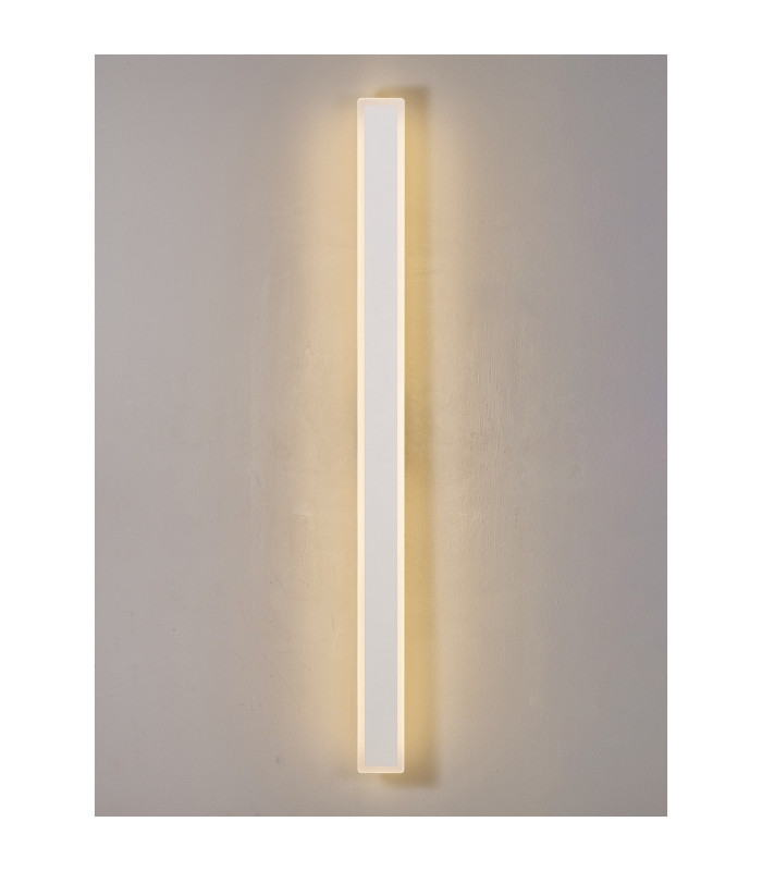 Marlow 1.2m Rectangle Wall Lamp 1 x 28W LED 3000K 2580lm IP65 Sand White -3