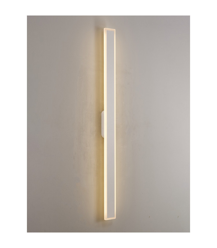 Marlow 1.2m Rectangle Wall Lamp 1 x 28W LED 3000K 2580lm IP65 Sand White -11