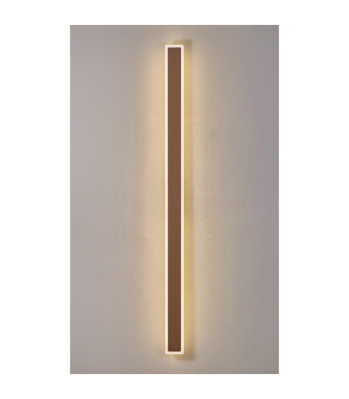 Marlow 1.4m Rectangle Wall Lamp 1 x 32W LED 3000K 3600lm IP65 Dark Brown -3