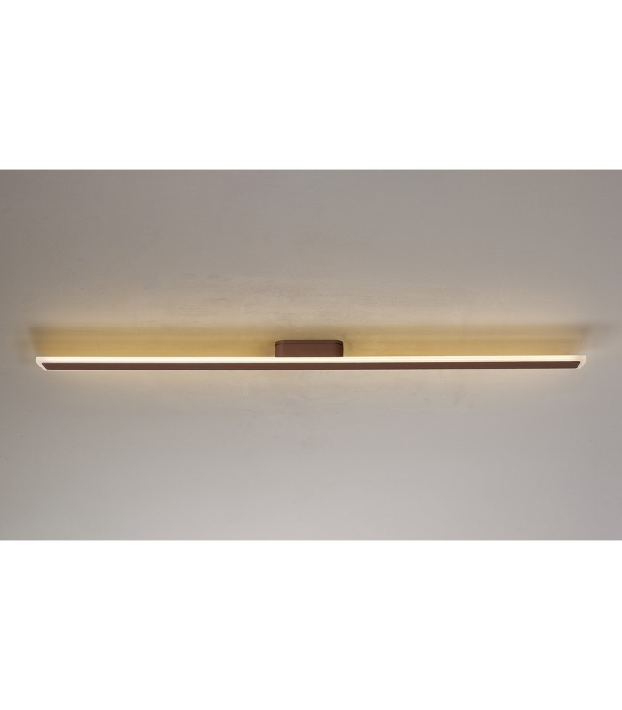 Marlow 1.4m Rectangle Wall Lamp 1 x 32W LED 3000K 3600lm IP65 Dark Brown -16