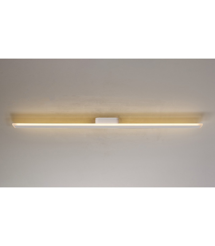 Marlow 1.4m Rectangle Wall Lamp 1 x 32W LED 3000K 3600lm IP65 Sand White -16