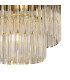 Poland 45cm Flush Ceiling Round 5 Light E14 Brass/Clear Sculpted Glass-6