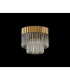 Poland 45cm Flush Ceiling Round 5 Light E14 Brass/Clear Sculpted Glass-7