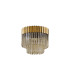 Poland 45cm Flush Ceiling Round 5 Light E14 Brass/Cognac Sculpted Glass-4