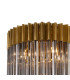 Poland 45cm Flush Ceiling Round 5 Light E14 Brass/Smoked Sculpted Glass-5