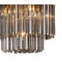 Poland 45cm Flush Ceiling Round 5 Light E14 Brass/Smoked Sculpted Glass-6