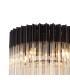 Poland 45cm Flush Ceiling Round 5 Light E14 Matt Black/Cognac Sculpted Glass-6