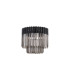 Poland 45cm Flush Ceiling Round 5 Light E14 Matt Black/Smoked Sculpted Glass-4