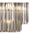 Poland 45cm Flush Ceiling Round 5 Light E14 Matt Black/Smoked Sculpted Glass-6