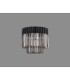 Poland 45cm Flush Ceiling Round 5 Light E14 Matt Black/Smoked Sculpted Glass-7