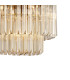 Poland 45cm Pendant Round 5 Light E14 Brass/Cognac Sculpted Glass-7