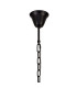 Poland 45cm Pendant Round 5 Light E14 Matt Black/Clear Sculpted Glass-5