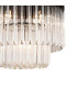 Poland 45cm Pendant Round 5 Light E14 Matt Black/Clear Sculpted Glass-7