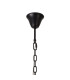 Poland 45cm Pendant Round 5 Light E14 Matt Black/Cognac Sculpted Glass-5